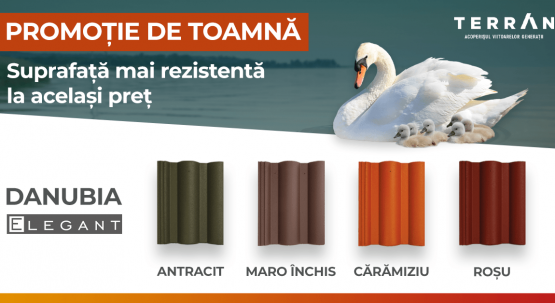 Promoție de toamnă – Țiglele Danubia cu suprafața Elegant