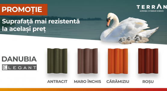 Promoție – Țiglele Danubia cu suprafața Elegant